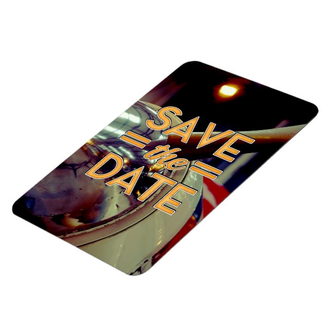 Spara datum vintage propellerplan magnet (Vänstra Sidan)