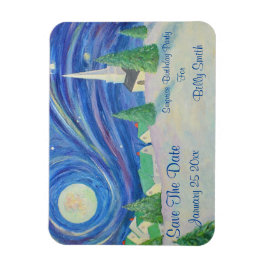 Spara datum, vinterfödelsedag magnet