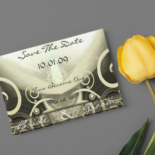 Spara datum Virvlad Cala Lily Postkort Meddelande Vykort