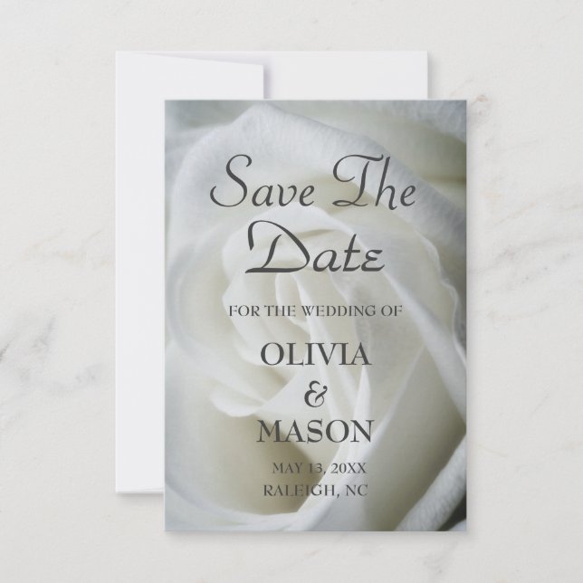 Spara datum - vit Ro texturerad Spara Datumet (Framsida)