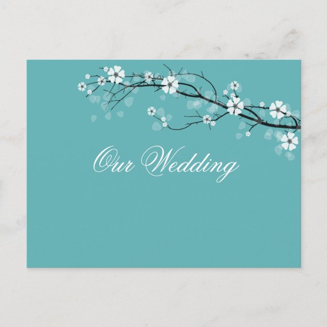 Spara datum vykort vita blommor (Framsida)