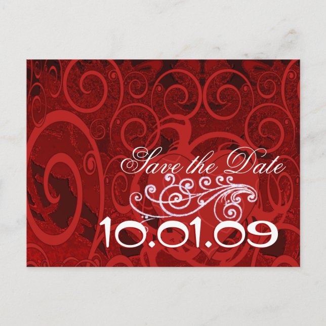 Spara datumburgundyns hörn - meddelande vykort (Framsida)