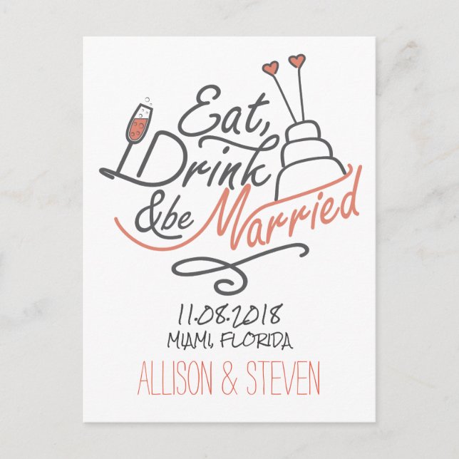 Spara datumdesignen. meddelande vykort (Framsida)