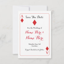 Spara datumdiamanterna som spelar upp kortet bröll