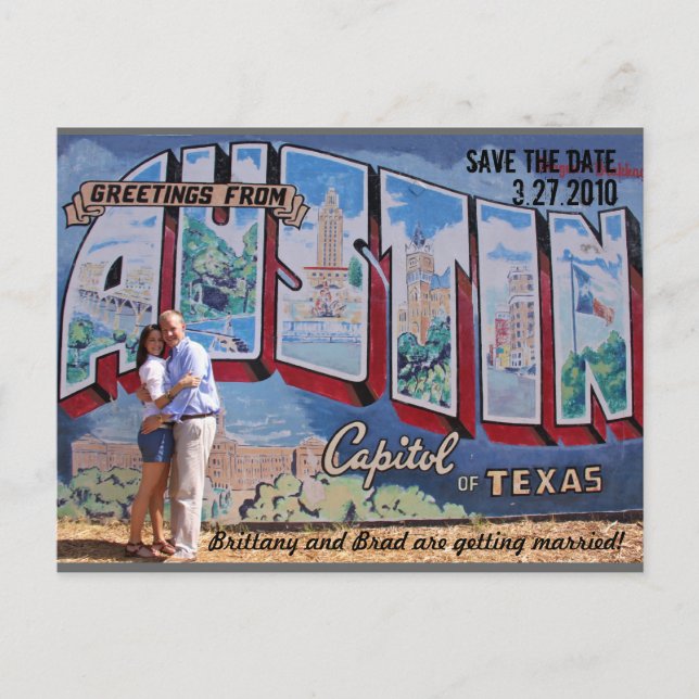 Spara datumen meddelande vykort (Framsida)