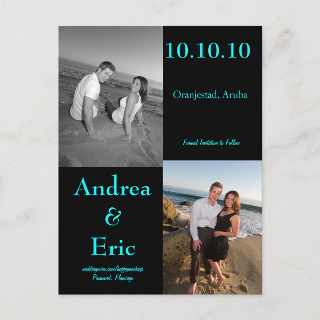 Spara datumen meddelande vykort (Framsida)