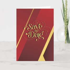 Spara datumet (1 John 4:19 NKJV) Red/Rust/Guld Kort