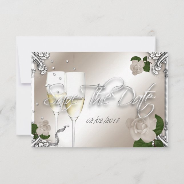 Spara datumet 25-årsdagen Bröllop (Framsida)