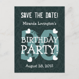 Spara datumet 30-årsfirande V30B TEAL GRÖN Meddelande Vykort
