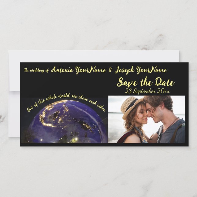 Spara datumet Äkta kärlek Bröllop Meddelande (Framsida)