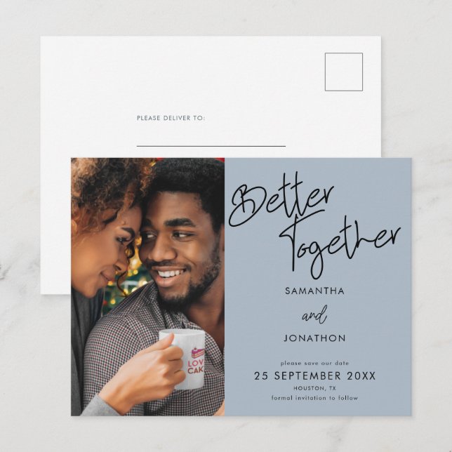 Spara datumet bättre tillsammans med fotoskriptet  meddelande vykort (Fram/baksida)