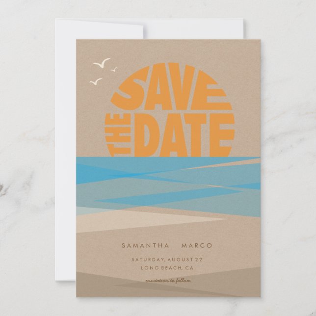 Spara datumet, Beach Wedding Datumet (Framsida)
