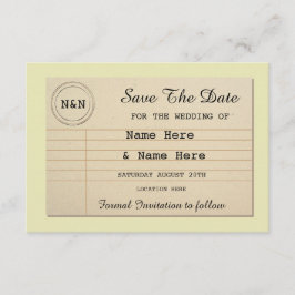 Spara datumet Bibliotek Bröllop Bokar Inbjudan i