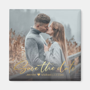 spara datumet, bilden av den gyllene handskriften magnet