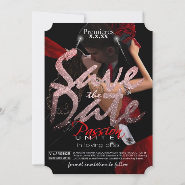 Spara datumet Biljett (Framsida)