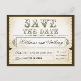 spara datumet biljett - vykort