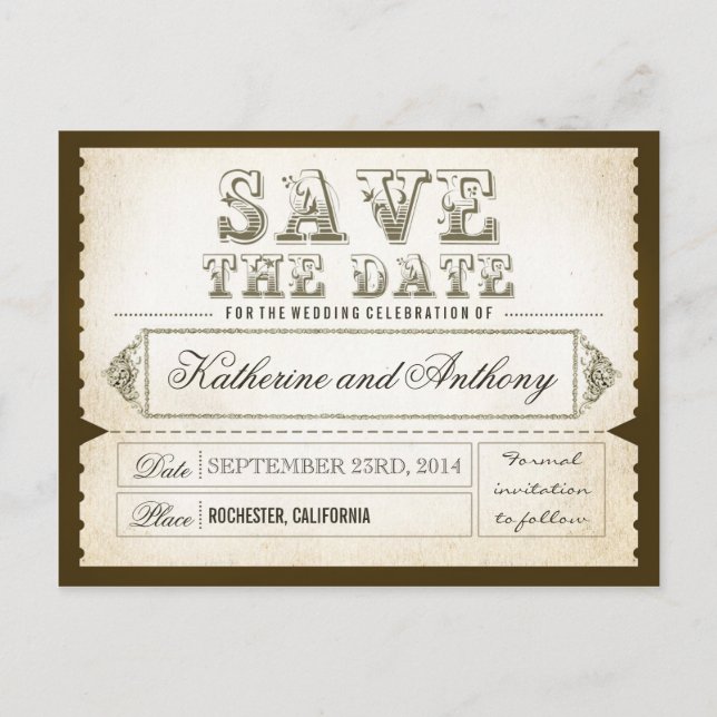 spara datumet biljett - vykort (Framsida)