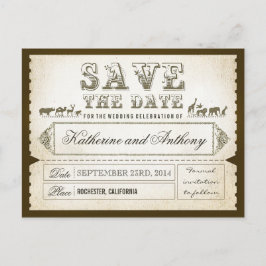 spara datumet biljett ZOO SAFARI Meddelande Vykort