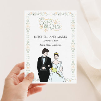 Spara datumet blommig inbjudningar