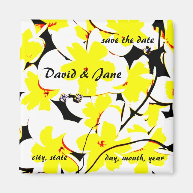 spara datumet bouquet magnet (Framsidan)