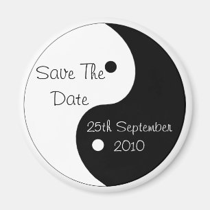 Spara datumet Bröllop i Yin Yang Magnet