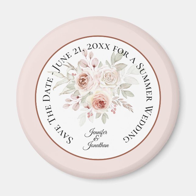 Spara datumet Bröllop Magnet (Framsidan)