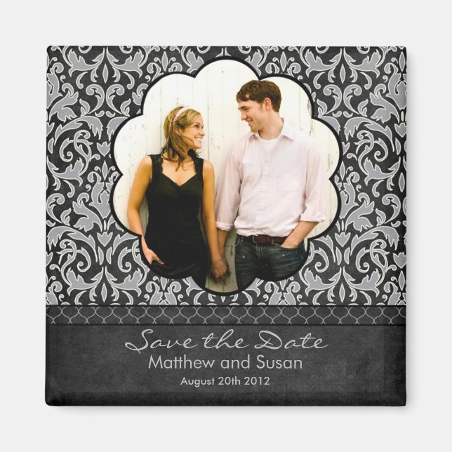 Spara datumet Bröllop-magnet Magnet (Framsidan)