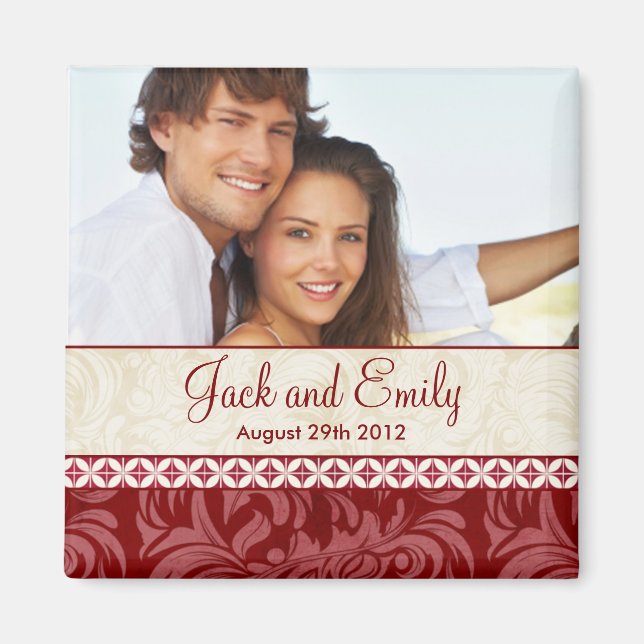 Spara datumet Bröllop-magnet Magnet (Framsidan)