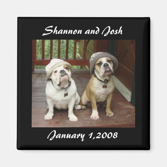 Spara datumet Bröllop-magnet Magnet (Framsidan)