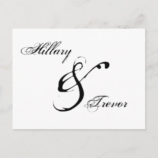 Spara datumet. Bröllop Tack Meddelande Vykort