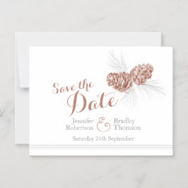 Spara datumet brun konart i gräs magnetisk inbjudningskort