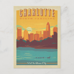Spara datumet - Charlotte, NC Meddelande Vykort