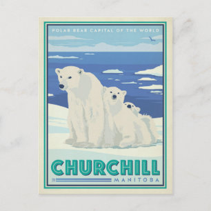 Spara datumet Churchill, Manitoba Meddelande Vykort