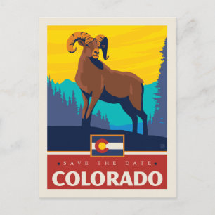 Spara datumet Colorado Inbjudan Vykort