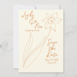 Spara datumet Daffodil Bröllop