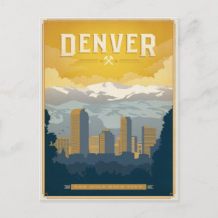 Spara datumet Denver, CO Meddelande Vykort