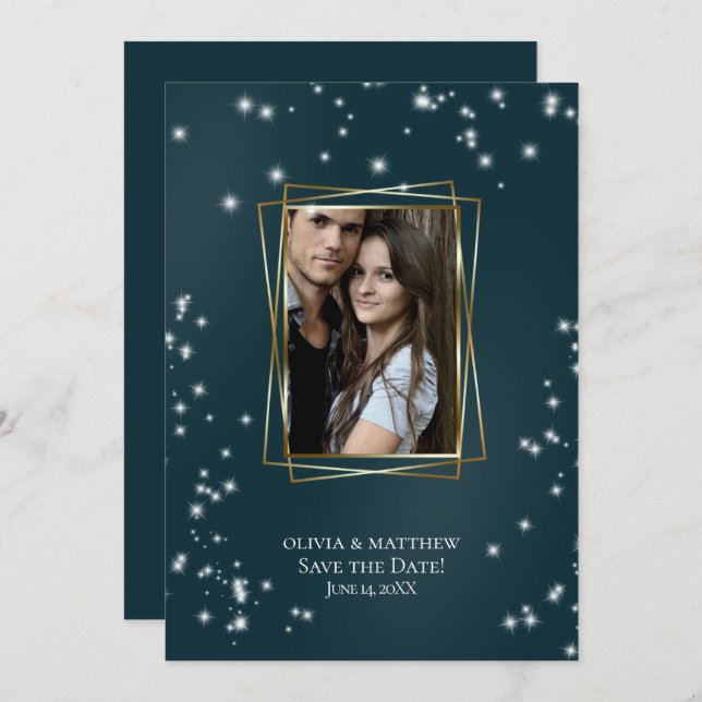 Spara datumet | Elegant Seaside Sheer Tulle Arbour Inbjudningar (Fram/baksida)