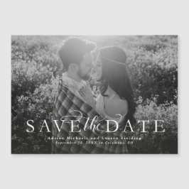 Spara datumet enkel elegant en fotomagnet