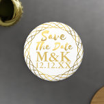 Spara datumet Faux guldfet utandningsluft Bröllop Magnet<br><div class="desc">Datumet har angetts! Nu ska du berätta för alla dina gäster när din bröllop-dejt är. Lägg till initialer och bröllop-datumet till det här enkla,  men finare faux guld-folie Spara datum magneter - du kan välja om du vill ha en kvadrat ett eller en runda. Grattisar!</div>