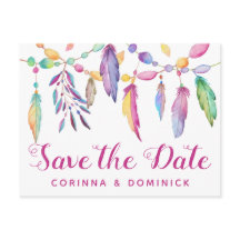 Spara datumet Fjädrar Indianernas Förlovning