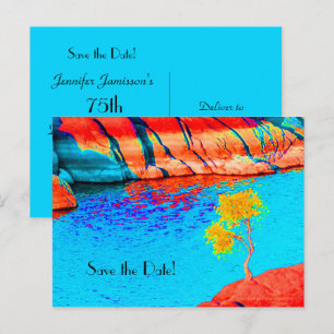 Spara datumet för 75:e-födelsedagstjubileumskort meddelande vykort