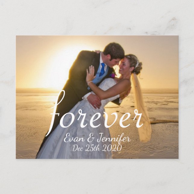 Spara datumet för alltid meddelande vykort (Framsida)