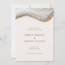 Spara datumet för att spara markeringsbart agate inbjudningar