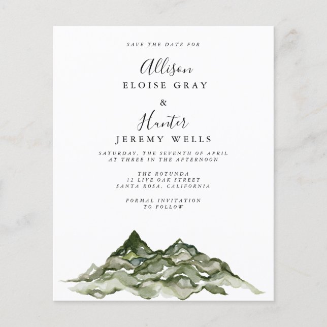 Spara datumet för berget (Framsida)