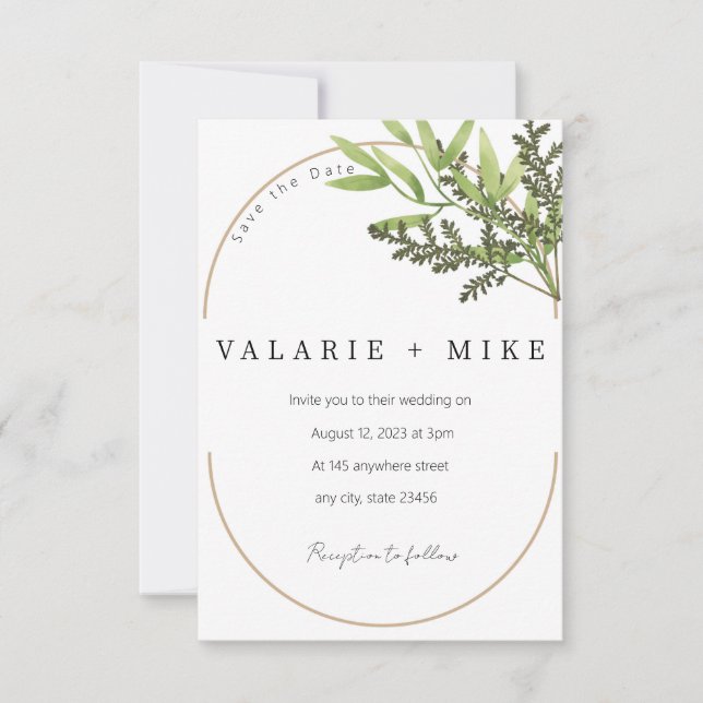 Spara datumet för bröllop (Framsida)