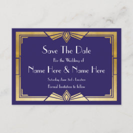 Spara datumet för Bröllop 1920:s flotta Guld Inbju