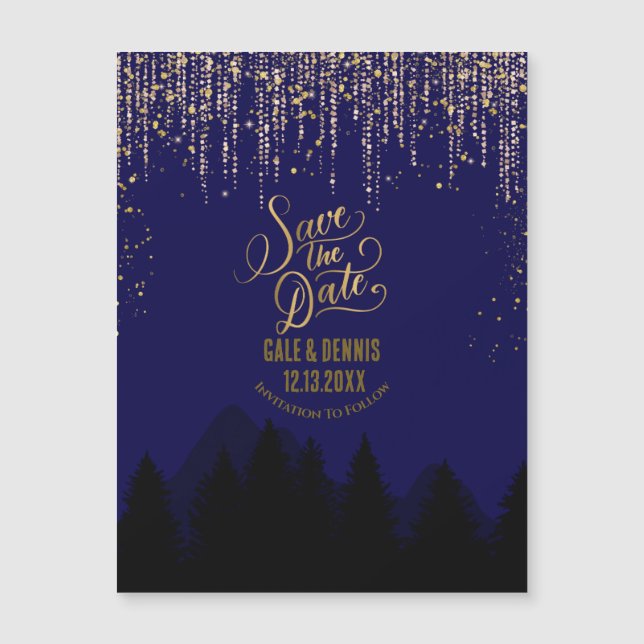 Spara datumet för Bröllop-magnetkortet för jul (Framsida)