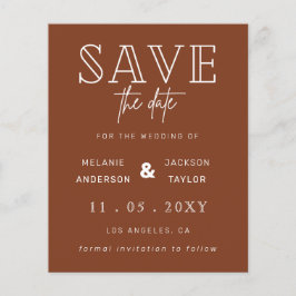 Spara datumet för budgeterat Terracotta Rustic Pho