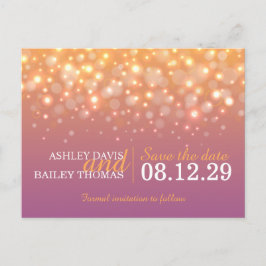 Spara datumet för champagnebubblor bröllop-vykort meddelande vykort