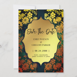 Spara datumet för det antika ram gamla guld